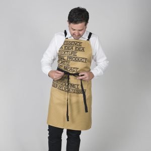 DELANTAL CON PETO GOURMET ESTAMPADO 92X75 CM