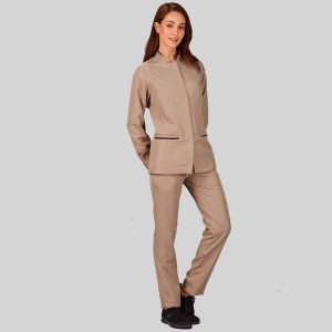 PANTALON MUJER TEJIDO RECICLADO ARENA