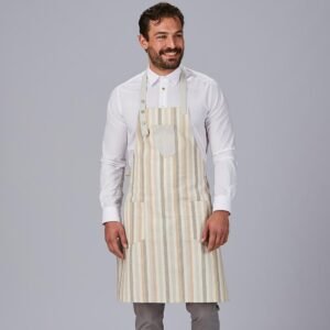 DELANTAL PETO RAYAS COMBINADO 88X74 CM