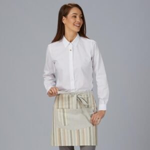 DELANTAL CORTO RAYAS COMBINADO 45X74 CM