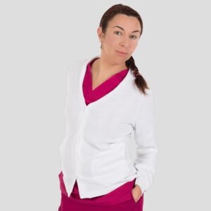 CARDIGAN MUJER BOLSILLO CORTADO