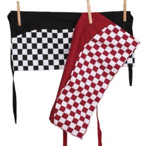 DELANTAL CORTO CON BOLSILLO ESTAMPADO 30X60 CM