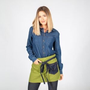 DELANTAL CORTO LAVADO SARGA COMBI TEJANO AÑIL 40X69 CM