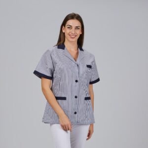 BATA MUJER CORTA VICHY M/C COMBINADA