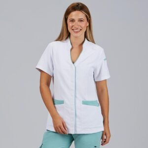 BLUSA MUJER ABIERTA CUELLO MAO M/C YLENA