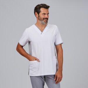 BLUSA HOMBRE ESCOTE PICO COMBINADA M/C GAEL