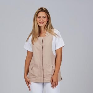 BLUSA MUJER BOTON OCULTO M/C CARMINA