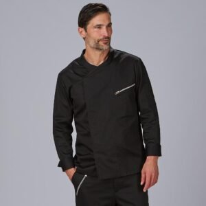 CHAQUETA COCINA UNISEX SATEN ALGODON VICO