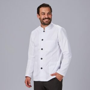 CHAQUETA HOMBRE CUELLO MAO BLANCA